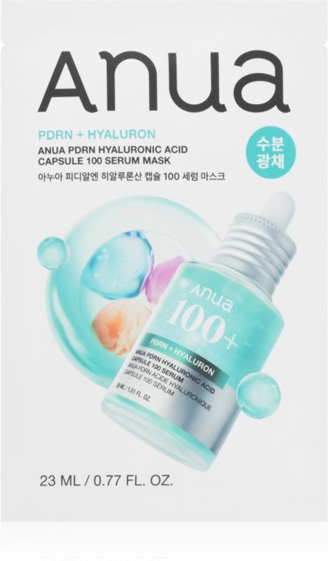 Anua PDRN Hyaluronic Acid Capsule 100 Serum Mask moisturising face sheet mask with firming effect 23 ml