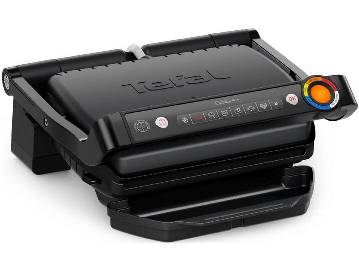 Tefal Kontaktgrill OptiGrill+, erneuerte Kochstufenanzeige, 6 automatische Programme, 2000 W, spülmaschinengeeignete Platten, inkl. MyTefal App, GC717810