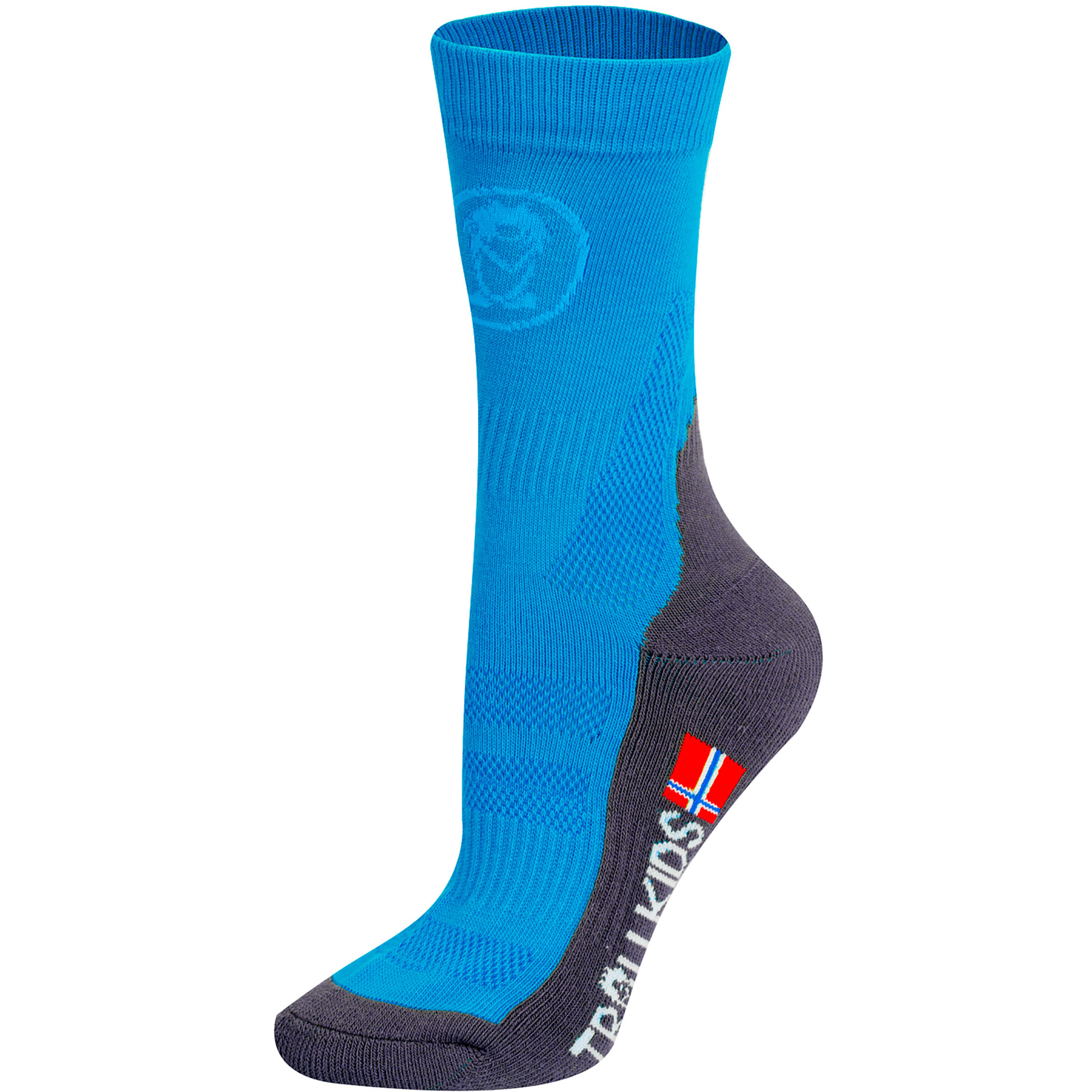 Trollkids Trekking Mid Cut II Kinder Wandersocken blau Größe 39 Camping Atmungsaktiv