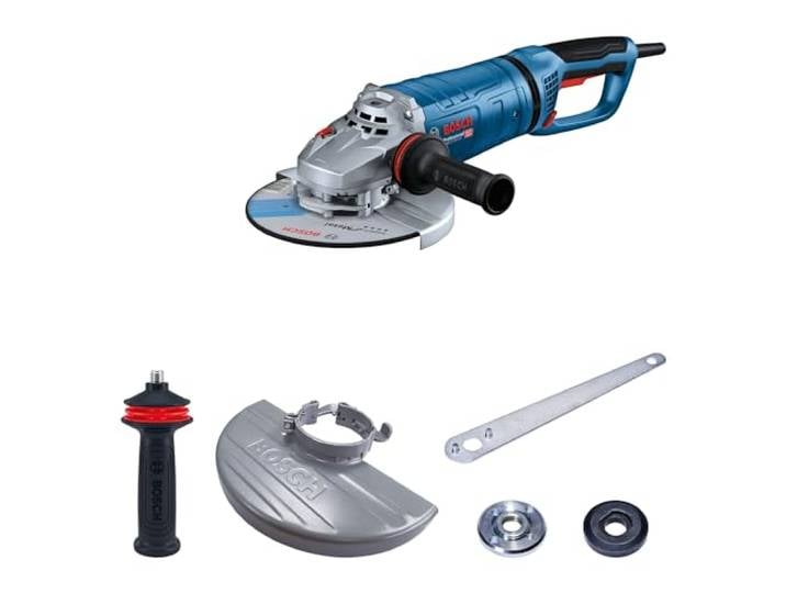 Bosch Professional meuleuse angulaire GWS 27-230 JR (puissance : 2 700 W\, Ø disque : 230 mm\, avec KickBack Control et Vibration Control\, avec capot de protection)