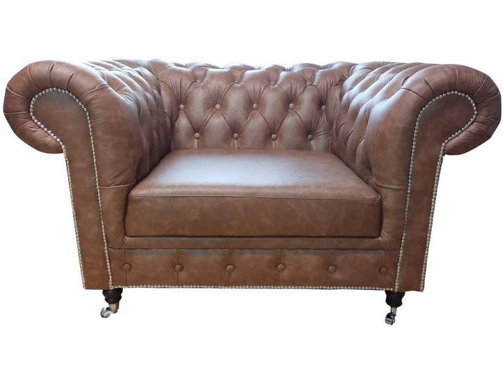 Xlmoebel Chesterfield-Sessel Eleganter Sessel aus Echtleder mit individueller Oberflächengestaltung (Sessel), Hergestellt in Europa