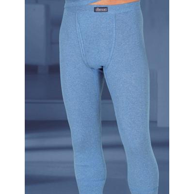 Lange Unterhose KINGS CLUB, Herren, Gr. 6, 2 Stk., blau (hellblau, meliert), 100% Baumwolle, Unterhosen Lange Unterhose