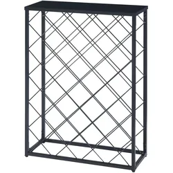 Helloshop26 - Weinregal für 25 Flaschen Stahl 72 x 53 x 20 cm matt schwarz