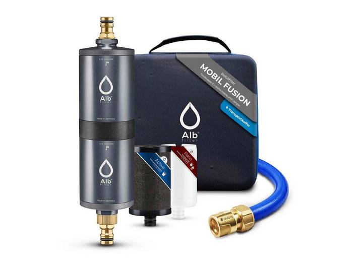 Alb Filter Wasserfilter Mobil Fusion Campingfilter, für Wohnmobil, gegen Bakterien, Doppelstufenfilter, Made in Germany
