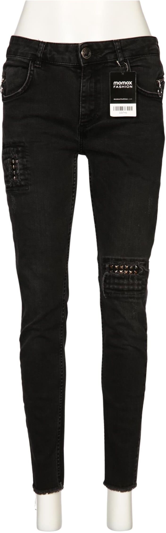 Mos Mosh Damen Jeans, Schwarz, Gr. W28, Elasthan / Baumwolle - Second Hand