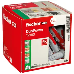 fischer DuoPower 12x60 Universaldübel-Sortiment 12 x 60 mm, 25 Stück