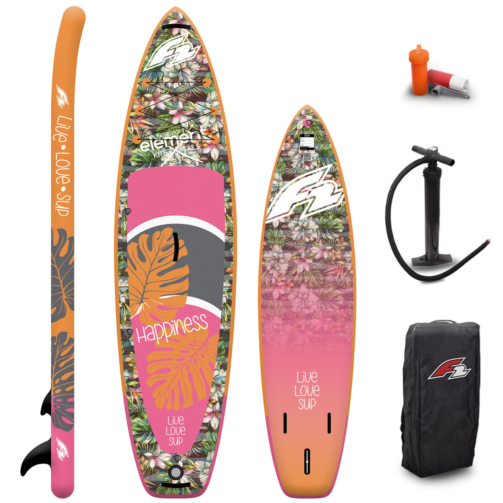 F2 Damen SUP Stand Up Paddle Board Happiness 10'5'' Multicolor