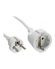 InLine Spannungsversorgungs-Verlängerungskabel CEE 7/7 W bis M 2 m weiß (16402W)