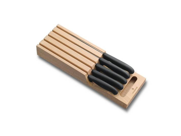 Victorinox Messerblock Victorinox Fibrox Schubladen-Messerhalter, 5-teilig, aus Buchenholz