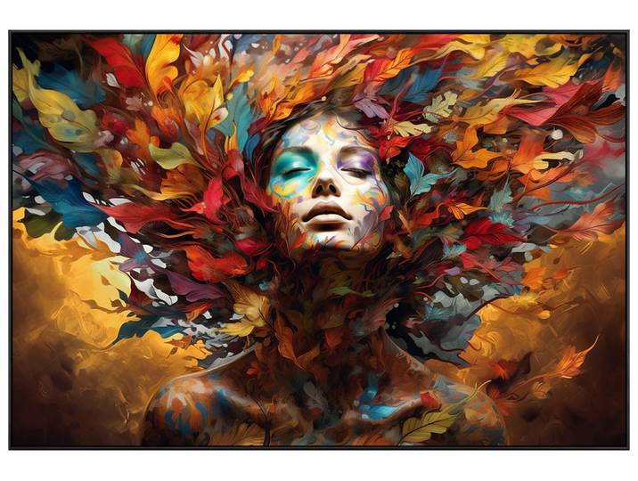 Acrylglasbild Dream of Leaves Gerahmt image LAND