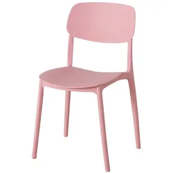 Boltze Stuhl Primus | Robuster Kunststoff-Stuhl Skandi-Stil, 42 x 40 x 79 cm, Pink