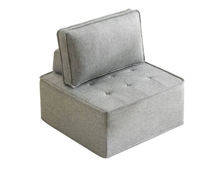 Canapé modulaire gris clair avec assise confortable 81 x 81 x 81 cm