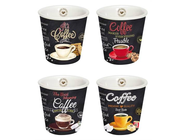 Easy Life Espressotasse It s coffee time mehrfarbig Porzellan 0.08 l'