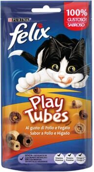 Felix Play Tubes Snack Pollo e Higado 8 uds x 50g