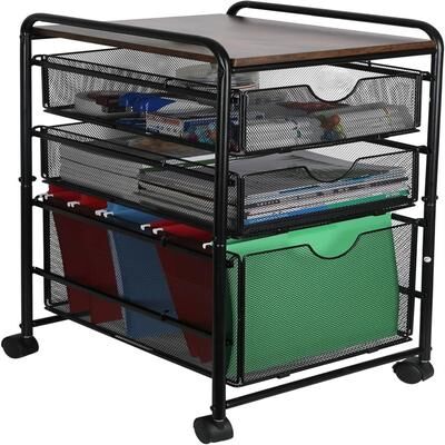 No "File Storage Drawer Carts - 12""D x 17""W x 25""H"