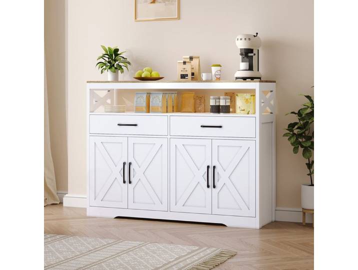 Buffet - LUMINARIX - Buffet LUMINARIX - Bois naturel - 140x40x105 cm - Design scandinave