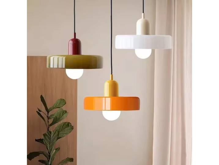 Lustre en verre rétro nordique pour salon, salle à manger, chambre à coucher, cuisine, éclairage moderne, décoration, luminaire rétro E27 LED