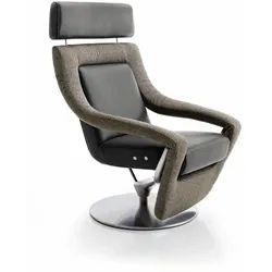KOINOR Sessel Yoko No.3 Leder Grau Pepper