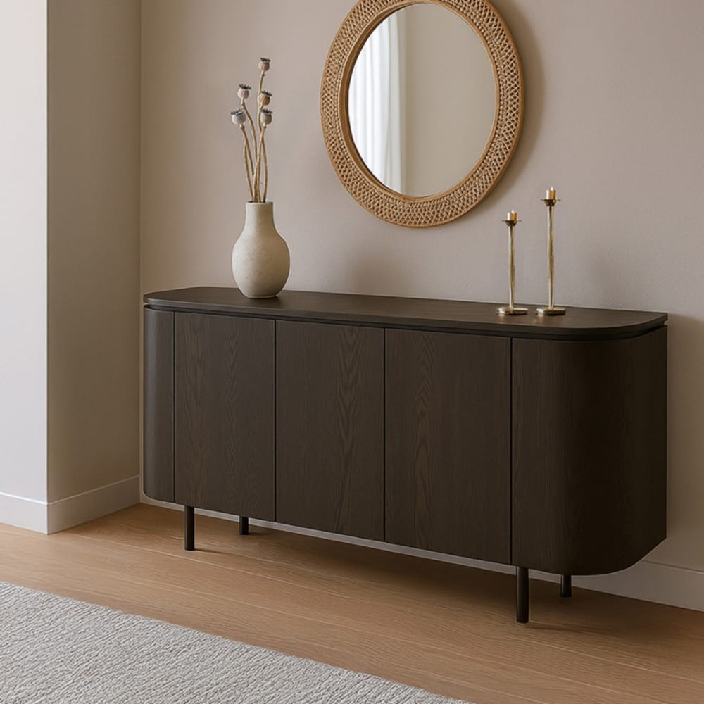 Moloo Aparador de roble expresso de 170 cm