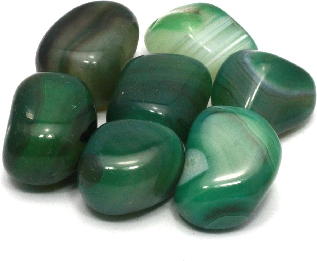 Groene Agaat Steen - Gepolijste Natuurlijke Agaat voor Meditatie en Ontspanning - 25-30 mm - Groen