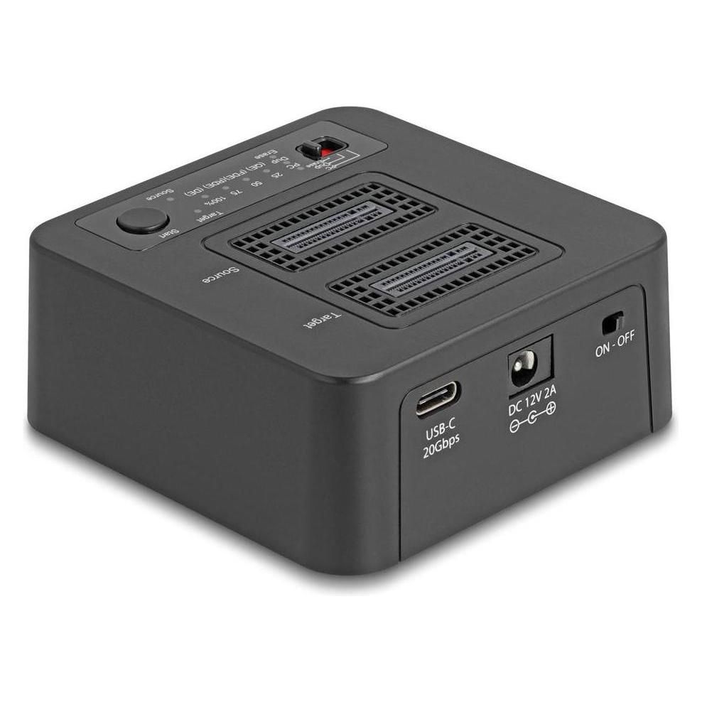 Delock USB 20 Gbps M.2 Dockingstation für 2 x M.2 NVMe PCIe SSD mit Klon- und Lö (64300)