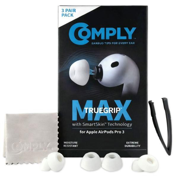 Comply TrueGrip MAX oordopjes voor AirPods Pro 3, wit, maat M