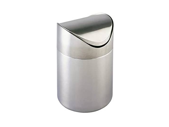 WENKO Poubelle cosmétique Otranto acier inox Poubelle avec couvercle oscillant Satiné