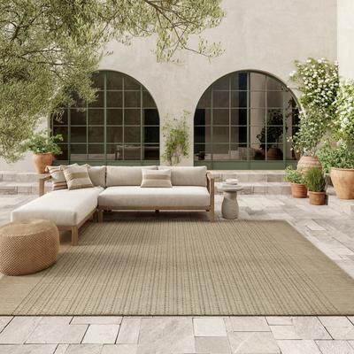 Nourison Tulum Indoor/Outdoor Striped Area Rug