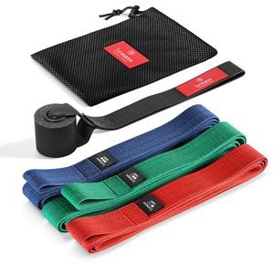 bemaxx Fitnessband Pull-Up Stoff Set, 1 m x 3,2 cm, 3 Widerstände & Farben, Loop aus Textil Klimmzughilfe, 3 Stück