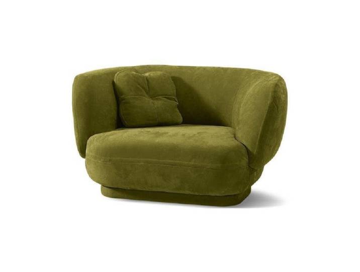 JVmoebel Sessel Grüner Prianera Design Einsitzer mit hochwertiger Polsterung (1-St., Sessel), Made in Italy