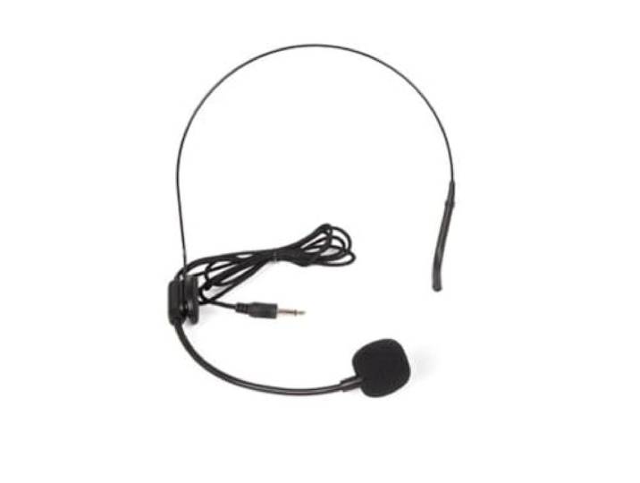 HQ-Power Headset met microfoon, met kabel, 3.5 mm jackaansluiting, zwart