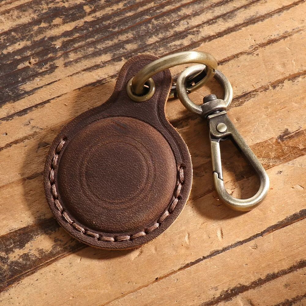 INF Premium Lederhülle für Apple AirTag Kaffee