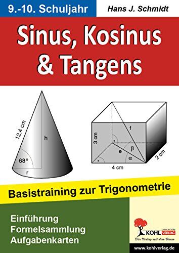 Schmidt, Hans J - Sinus, Kosinus & Tangens: Basistraining zur Trigonometrie - Preis vom 09.10.2026 07:28:09 h