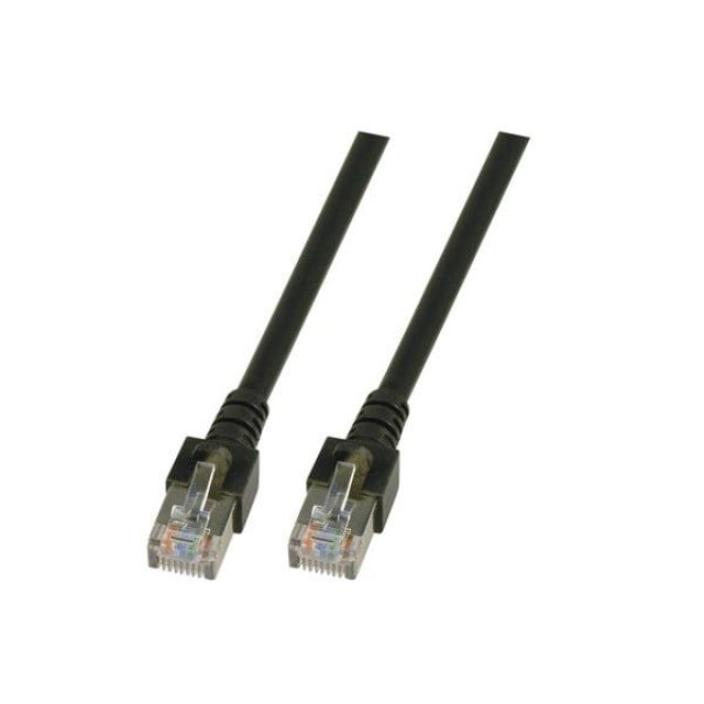 EFB RJ45 Patchkabel SF/UTP Cat.5e Schwarz 0,5m