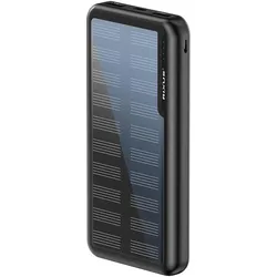 Rixus Solar Powerbank 10000 mAh (10000 mAh), Powerbank, Schwarz