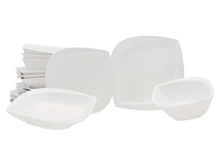 CreaTable\, 11442\, Série Melbourne\, service de vaisselle 16 pièces\, ensemble de service en porcelaine.