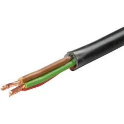 HERTH&BUSS Elektroleitung, leicht, H03VV-F, PVC, 50m schwarz - 51275746000 - schwarz
