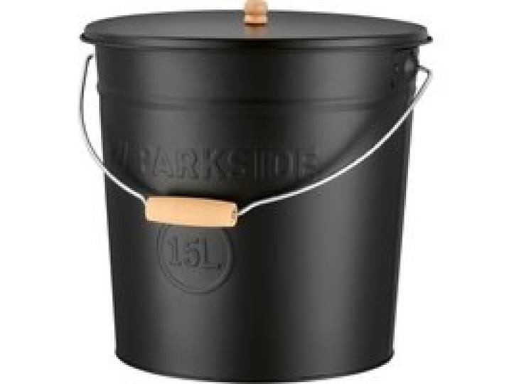 PARKSIDE® Seau à cendres, avec couvercle, 15 l. (Noir)