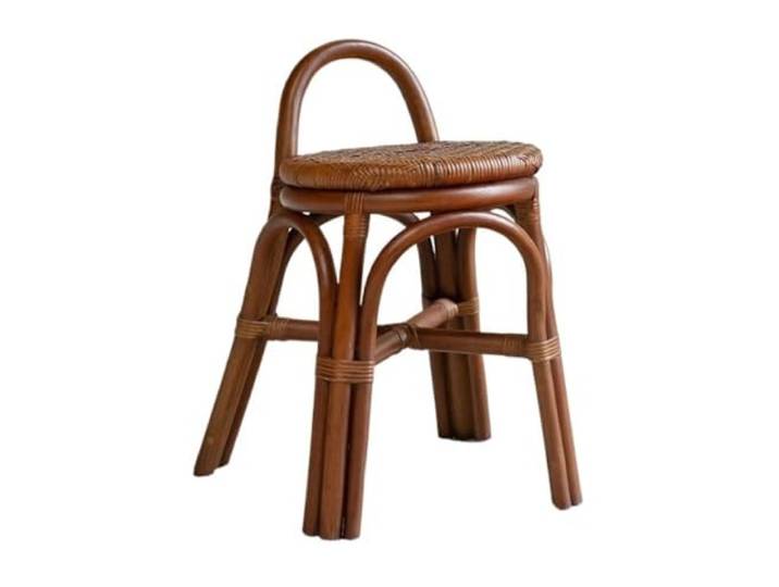 YANG11FAN Vielseitig Gewebter tragbarer Hocker, geeignet for den Schminktisch im Schlafzimmer, Foyer(Bruin)