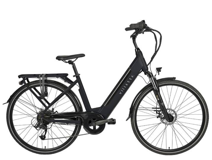L'Amant Villette - E-bike - Achterwielmotor 250W 7 versnellingen - Zwart