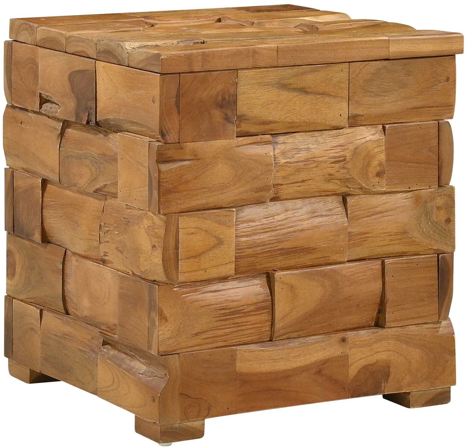 vidaXL Tabouret de Rangement Marron 40 x 40 x 45 cm