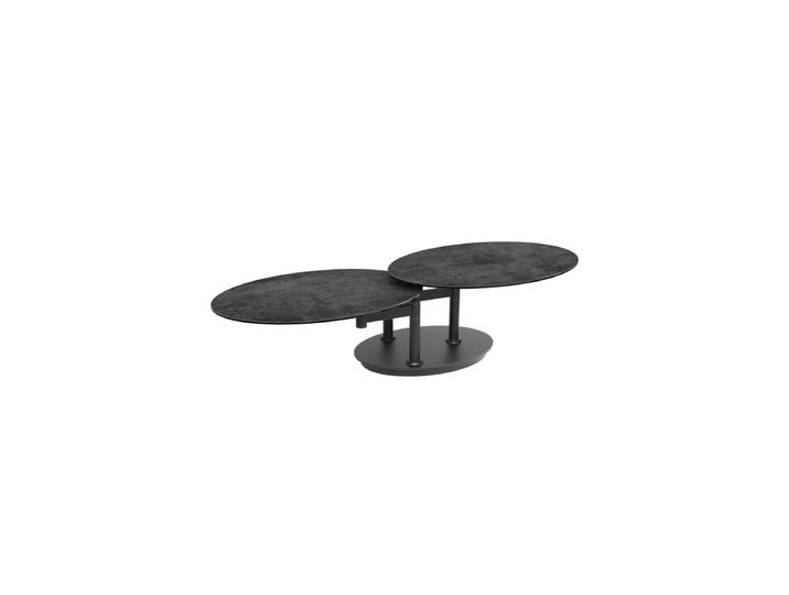 Ausziehbarer, flexibler Design Keramik Couchtisch „Alba Roulette“ Keramik Titan Akante Design