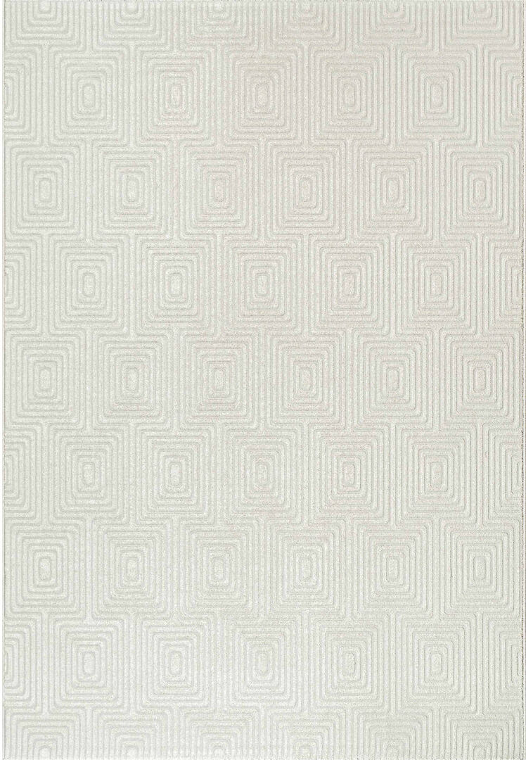 Fernleaf Batley Rectangle Geometric Area Rug Cream Rectangle 80 x 150cm