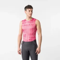 Castelli Giro Gazzetta Dello Sport Herren Unterhemd ärmellos Rosa Giro Gr. L