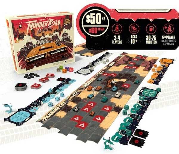 Thunder Road Vendetta - Post-Apocalyptic Vehicle Racing Board Game, Ages 12+, 2-4 Players, by Restoration Games