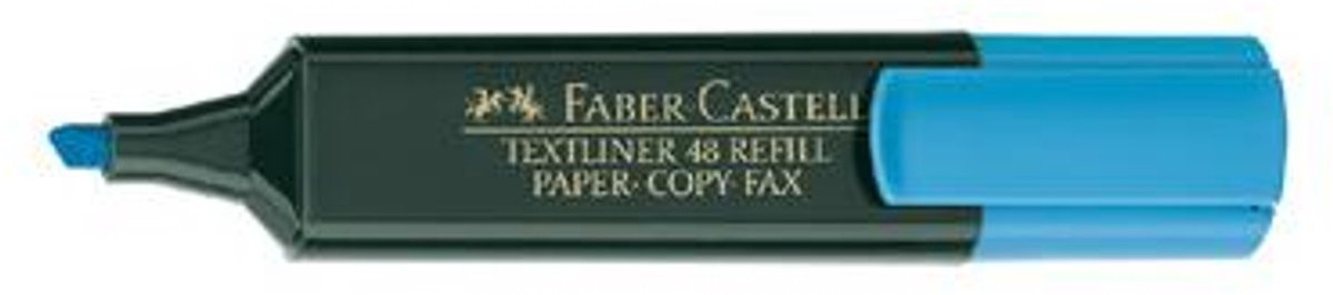 Faber-Castell 154851 markeerstift met beitelvormige punt, blauw