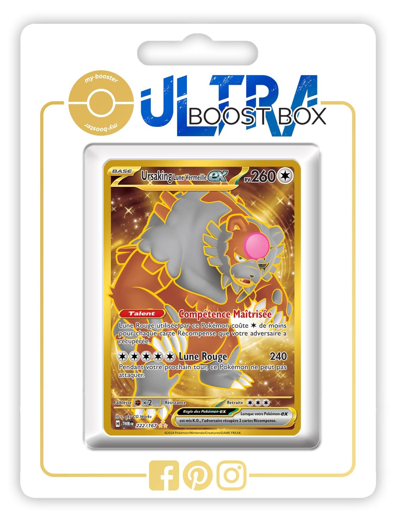 Pokémon-Kartenbox mit 10 französischen Karten, Shiny Gold