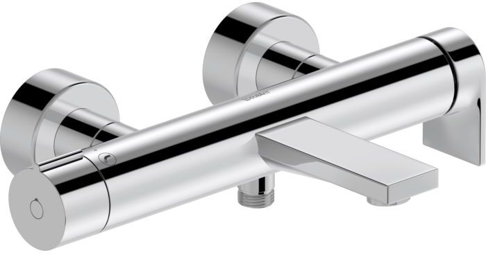 Duravit Tulum Wannenarmatur TU5230000010 Aufputz, S-Anschlüsse, mit Umstellventil, chrom