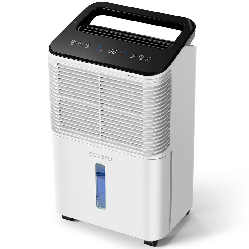 CONOPU Luchtontvochtiger 16 L met 2,5 L Watertank, Continue Afvoer, 24 U Timer en Automatische Ontdooiing