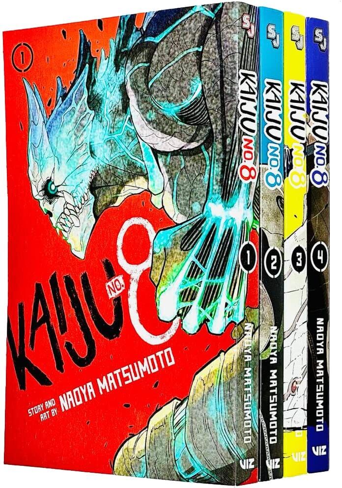 Kaiju No. 8 Series (Vol. 1-4) by Naoya Matsumoto 4 Books Collection Set - Manga - Paperback Viz Media, LLC